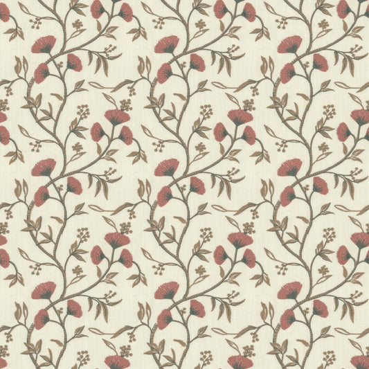 STOUT TEXTILES  MULTIPURPOSE,EMBROIDERIES TRADITIONAL, FLORAL SALMON   - ANDA-1