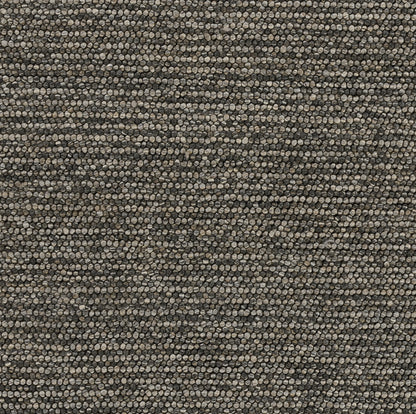 Beige-brown speckled loop-pile rug with pebble-like texture; earthy, durable area rug for living room or hallway.