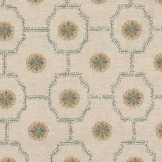 STOUT TEXTILES  DRAPERY,EMBROIDERIES TRADITIONAL, GEOMETRIC ANTIQUE   - ANNA-1