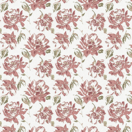 STOUT TEXTILES  MULTIPURPOSE,PRINT TRANSITIONAL,, FLORAL PRIMROSE,TEAROSE   - ANON-1