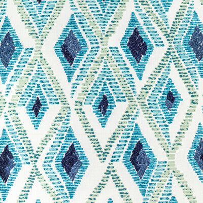 KRAVET DESIGN EMBROIDERY GEOMETRIC BLUE,INDIGO,BLUE   - ANTIPAROS.516.0