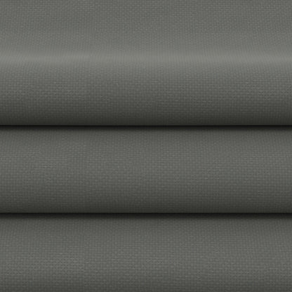 Gray solid upholstery fabric rolls with a tight weave; flatlay display, ideal for sofas, cushions, or drapery.