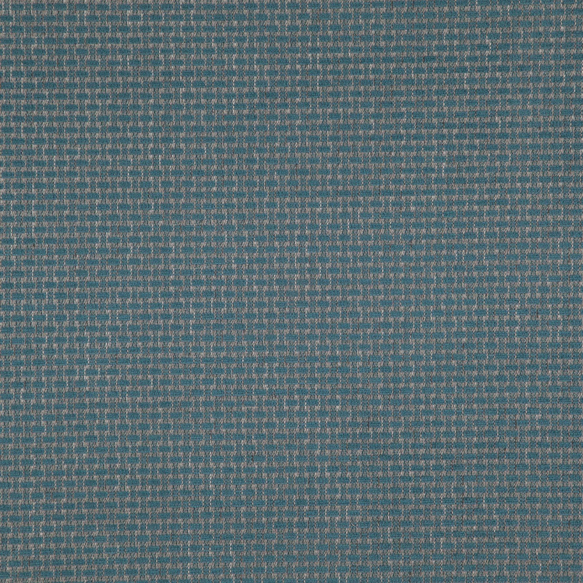 Teal turquoise chenille fabric with a plain texture, suitable for upholstery.