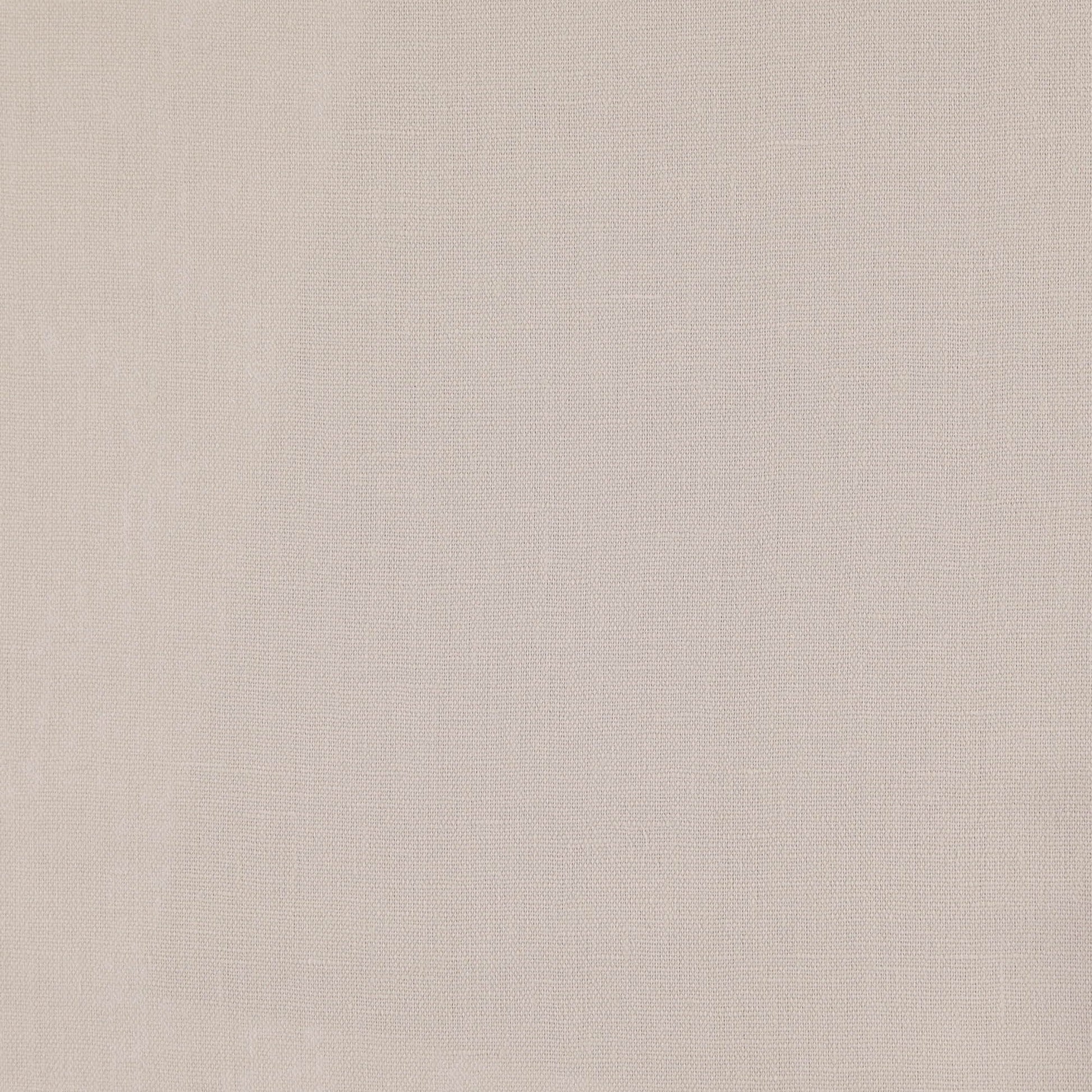 Beige woven linen fabric texture close-up swatch, neutral warm tone for upholstery or craft projects.