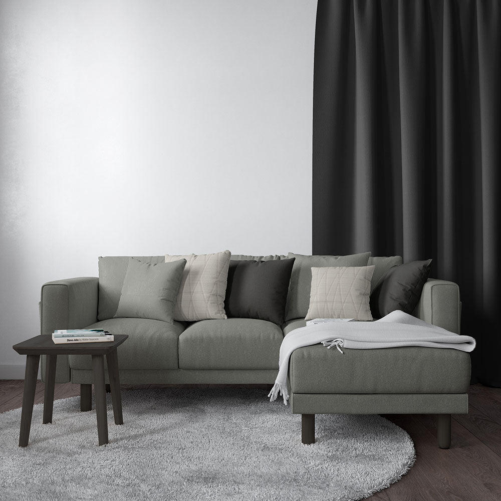 Pewter solid upholstery fabric swatch