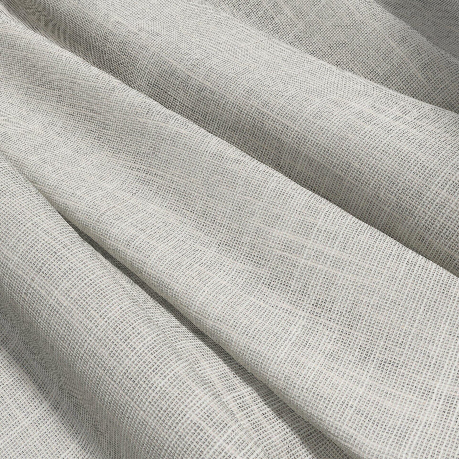 Beige and green woven sheer fabric with visible weave and soft drape.