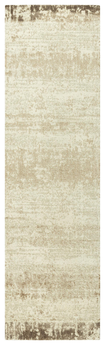 Contemporary rug runner, 2' x 10', pattern visible.