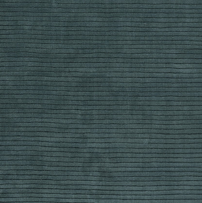 Dark teal ribbed fabric with thin horizontal stripes, soft textured textile suitable for apparel or home decor.