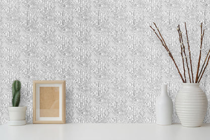 Vinyl wallcovering with Python Mylar pattern