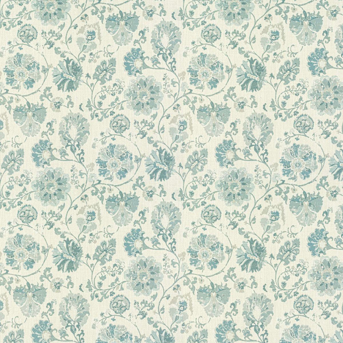 STOUT TEXTILES  UPHOLSTERY,JACQUARD TRADITIONAL, FLORAL CARIBBEAN   - ATTI-1