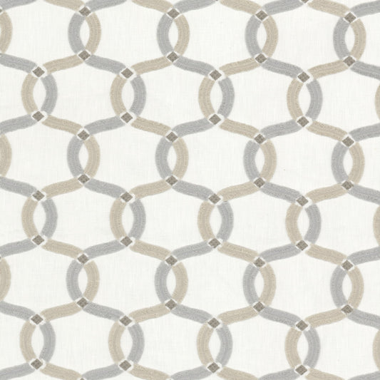 STOUT TEXTILES  MULTIPURPOSE,EMBROIDERIES TRADITIONAL, OGEE DRIFTWOOD   - AUDR-2