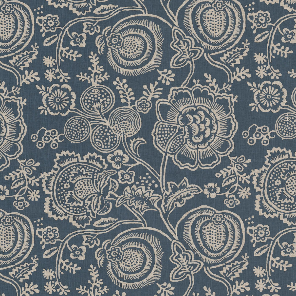 STOUT TEXTILES  MULTIPURPOSE,PRINT TRADITIONAL, FLORAL PORCELAIN,WEDGEWOOD   - AURO-2