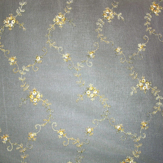 SCALAMANDRE OUTLET  FABRIC FLORINETTE SHEER  FABRIC BRONZE, OLIVE   - AU 44388075 NEW SKU # AU80754438