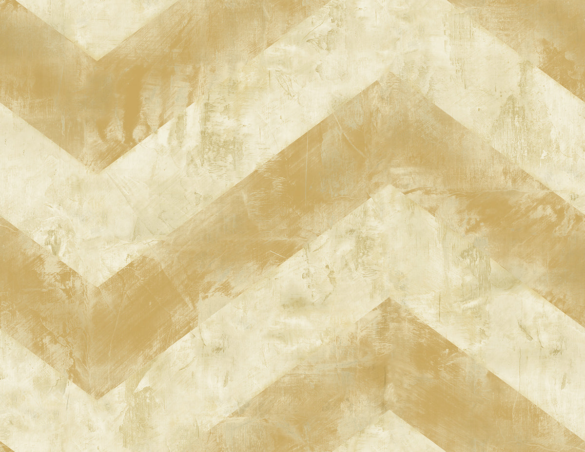 Seabrook Designs Avant Garde Hubble Chevron Chevron Transitional Gold Metallic Sidewall - AV50405