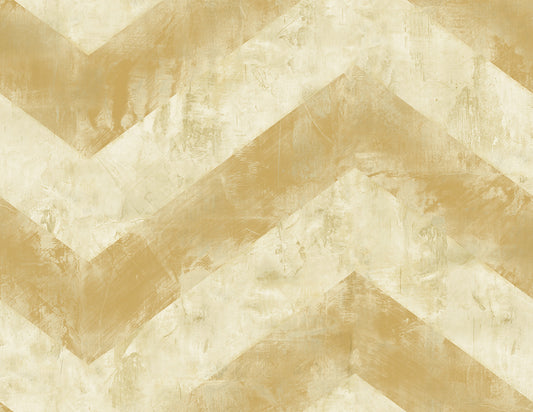 Seabrook Designs Avant Garde Hubble Chevron Chevron Transitional Gold Metallic Sidewall - AV50405