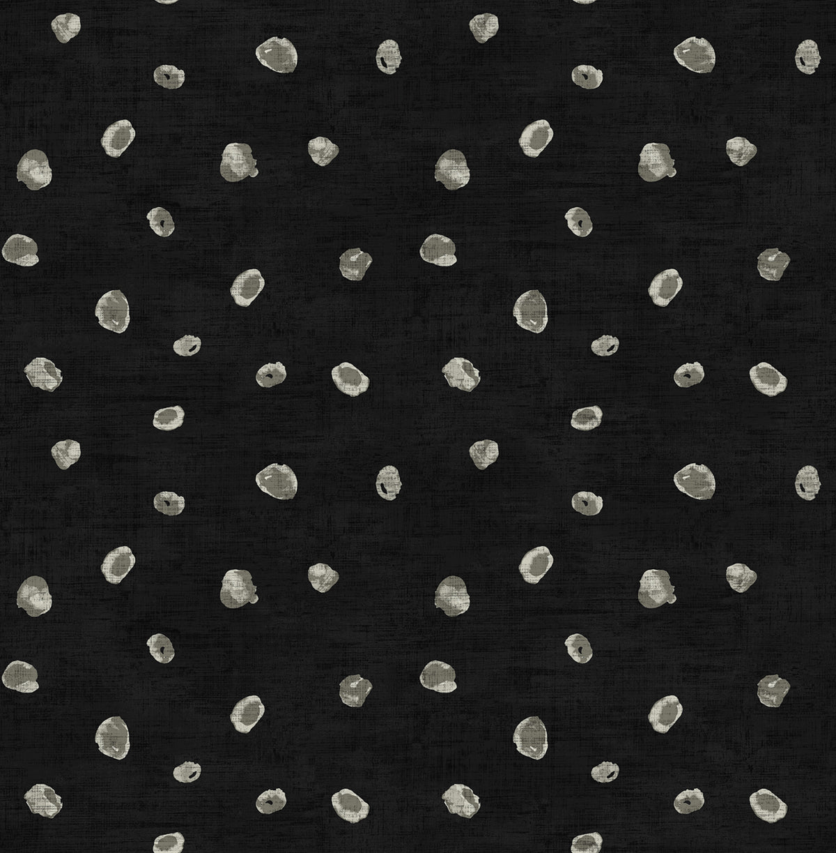 Seabrook Designs Avant Garde Hubble Dots Polka Dots Transitional Black Metallic Sidewall - AV50600