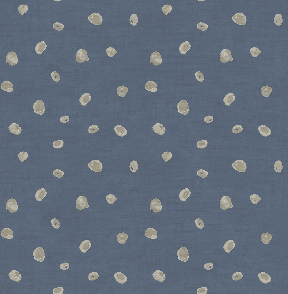 Seabrook Designs Avant Garde Hubble Dots Polka Dots Transitional Blue Metallic Sidewall - AV50602