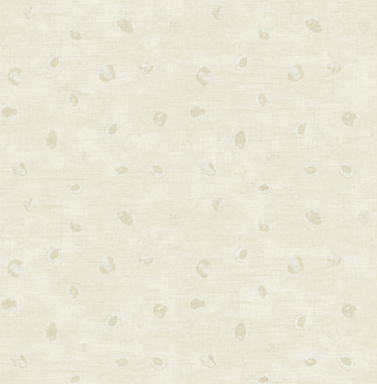 Seabrook Designs Avant Garde Hubble Dots Polka Dots Transitional Off-White Metallic Sidewall - AV50608