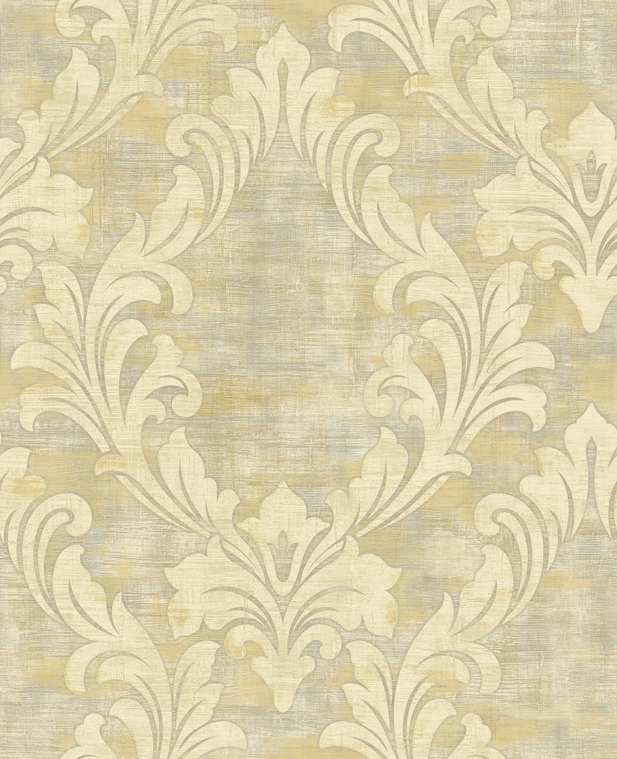 Seabrook Designs Avant Garde Kepler Damask Damask Transitional Beige Metallic Sidewall - AV50705