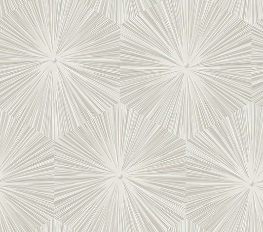 Seabrook Designs Avant Garde Chadwick Starburst Geometric Transitional Grey Metallic Sidewall - AV51100