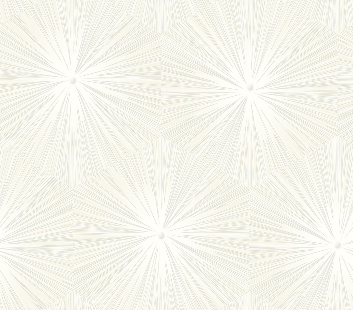 Seabrook Designs Avant Garde Chadwick Starburst Geometric Transitional Off-White Metallic Sidewall - AV51108