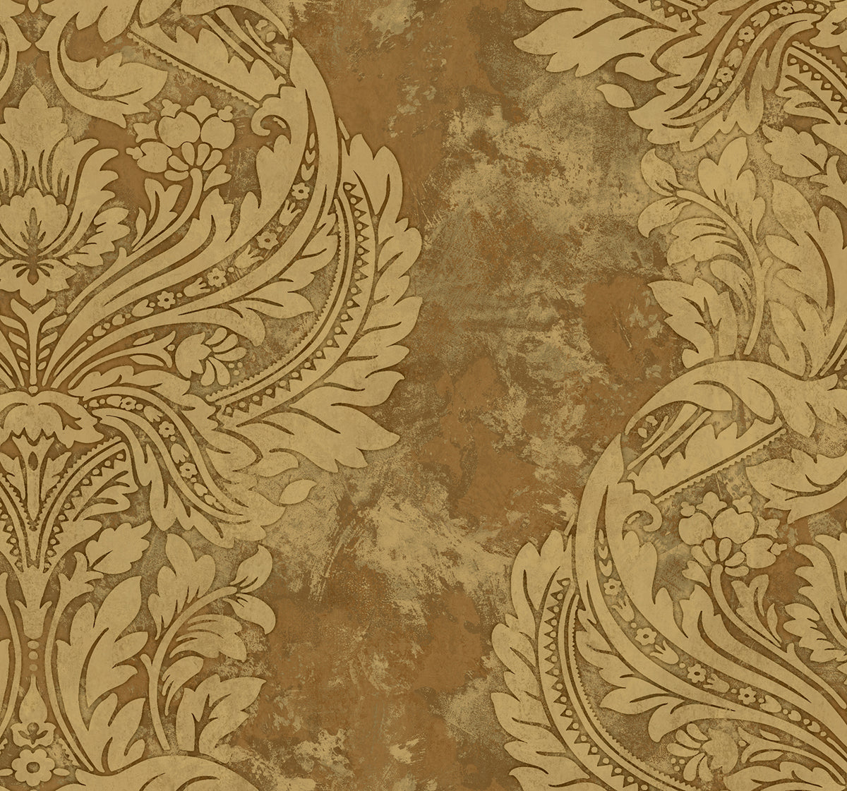 Seabrook Designs Avant Garde Newton Damask Damask Transitional Tan Matte Sidewall - AV51306