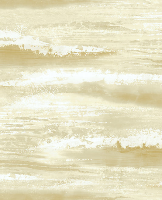 Seabrook Designs Avant Garde Moseley Waves Abstract Transitional Gold Metallic Sidewall - AV51705