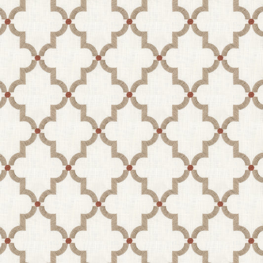 STOUT TEXTILES  MULTIPURPOSE,EMBROIDERIES TRADITIONAL, OGEE RUSSET   - AVAT-1