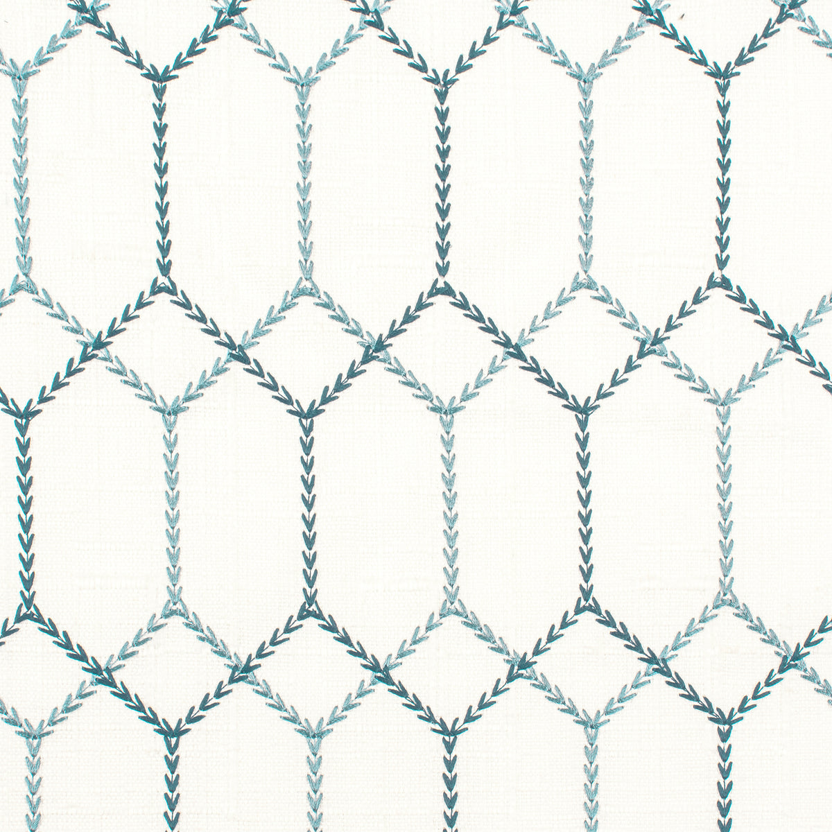 STOUT TEXTILES  DRAPERY,EMBROIDERIES TRANSITIONAL,, GEOMETRIC INDIGO,INK   - AVEN-1