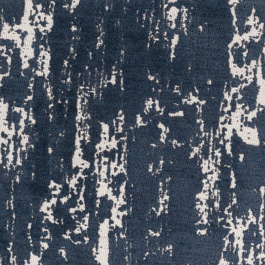 STOUT TEXTILES  UPHOLSTERY,CHENILLE TRANSITIONAL,, ABSTRACT INDIGO,INK   - AVIG-1