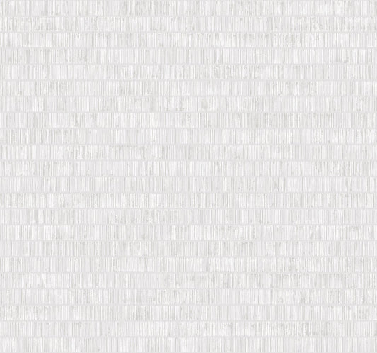 Seabrook Designs  Textured Stripe Stripe Modern Metallic Pearl , White   - AW70500