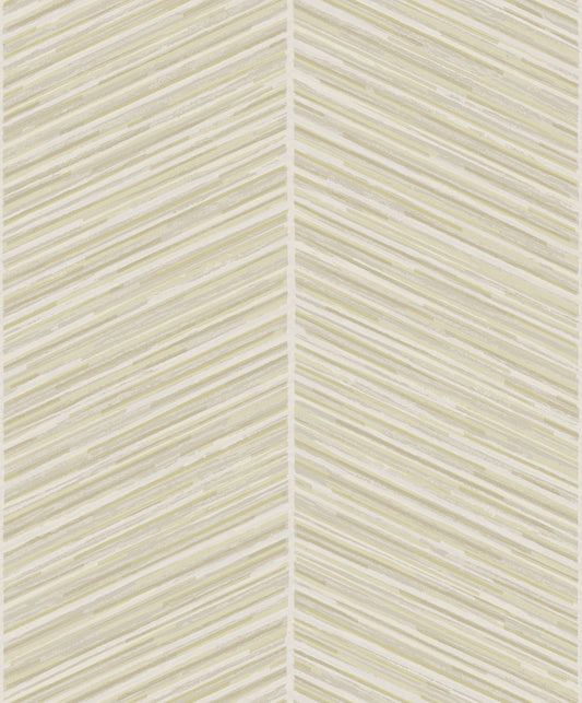 Seabrook Designs  Herringbone Stripe Stripe Modern Metallic Gold , Off-White   - AW70703