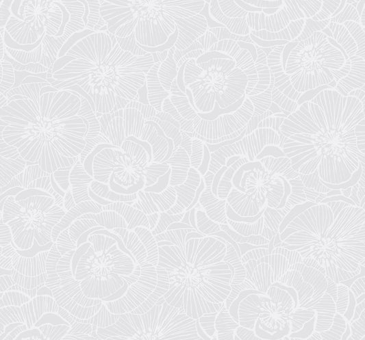Seabrook Designs  Graphic Floral Floral Modern Metallic Pearl   - AW71000