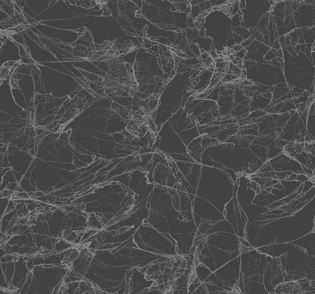 Paint-splatter abstract design in gray & ebony with glitter effect; modern decorative surface.