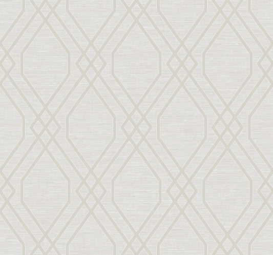 Seabrook Designs  Diamond Geo Geometric Modern Beige , Silver Glitter   - AW73708