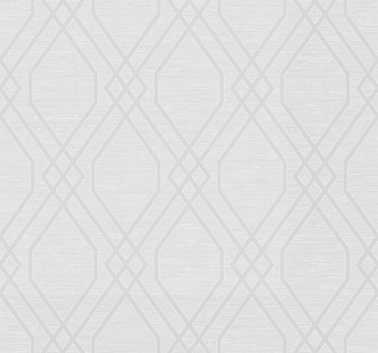 Seabrook Designs  String Diamond Geometric Modern Metallic Pearl   - AW74211