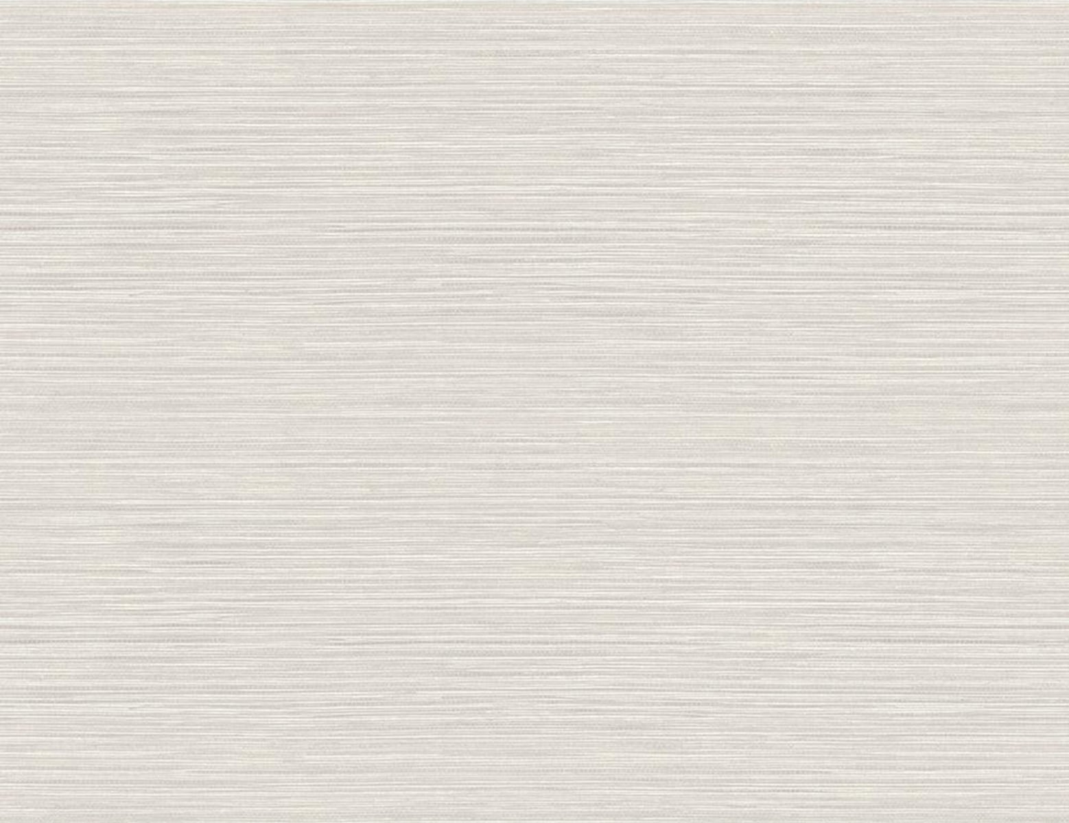Soft light greige faux grasscloth texture with subtle horizontal grain, vinyl wallpaper.