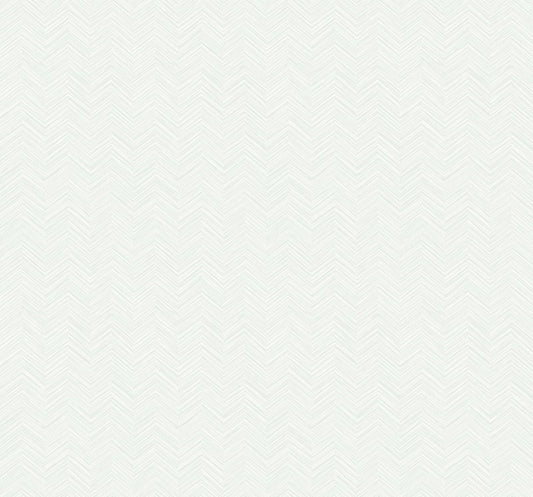 Seabrook Designs  Mini Herringbone Chevron Modern Metallic Silver , Off-White   - AW74700