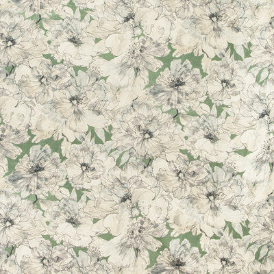 KRAVET COUTURE PRINT  GREEN,GREY,IVORY   - AYRLIES.3.0