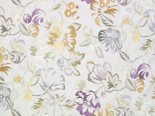 SCALAMANDRE  MOSTAR FABRIC GREY/PURPLE   - AZ 00022041