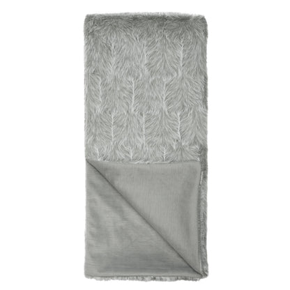 D.V. KAP HOME   52" x 62" Ermelo Throw - Dove Faux Fur, Solid    - B-1046-D