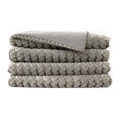 D.V. KAP HOME   52" x 62" Gene Throw - Grey Faux Fur    - B-1045-G