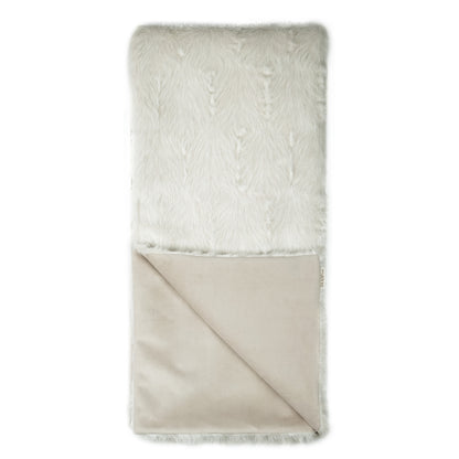 D.V. KAP HOME   52" x 62" Ermelo Throw - Opal Faux Fur, Solid    - B-1046-O