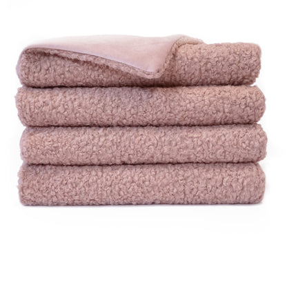 D.V. KAP HOME   54" x 68" Poodle Throw - Blush Faux Fur    - B-1050-B