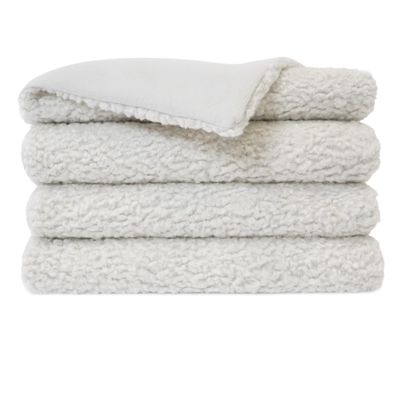 D.V. KAP HOME   54" x 68" Poodle Throw - Cloud Faux Fur    - B-1050-C