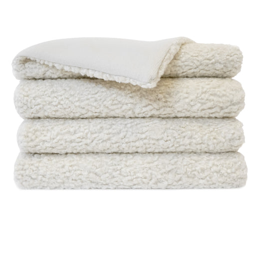 D.V. KAP HOME   54" x 68" Poodle Throw - Ivory Faux Fur    - B-1050-I