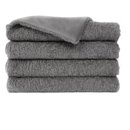 D.V. KAP HOME   54" x 68" Poodle Throw - Pewter Faux Fur    - B-1050-P