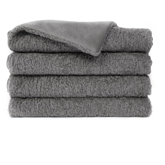 D.V. KAP HOME   54" x 68" Poodle Throw - Pewter Faux Fur    - B-1050-P