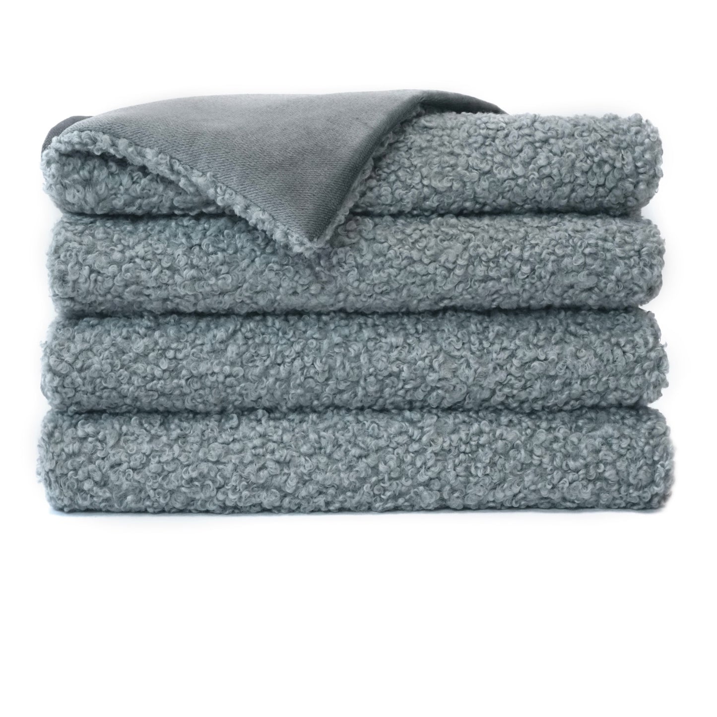 D.V. KAP HOME   54" x 68" Poodle Throw - Spa Faux Fur    - B-1050-S