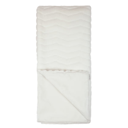 D.V. KAP HOME   52" x 62" Lush Chevron Throw - Snow Faux Fur, Chevron, Solid    - B-1051-S
